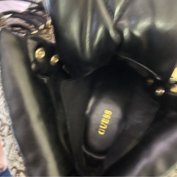 Guess GWVANEY2 Logo Monogram Lace Up Block Heel Combat Boots Size7 - Picture 3 of 11